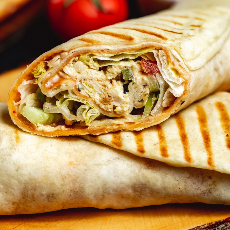 صحن شاورما لحم صغير